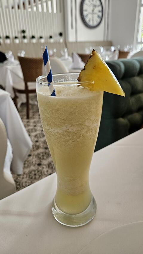 Viagem para San Andrés: Limonada de Coco no Restaurante Casa Blanca